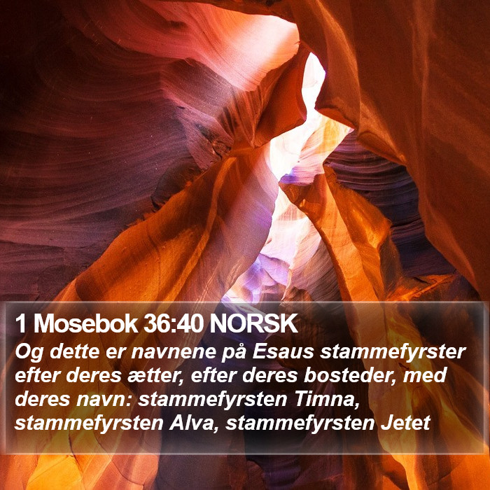 1 Mosebok 36:40 NORSK Bible Study