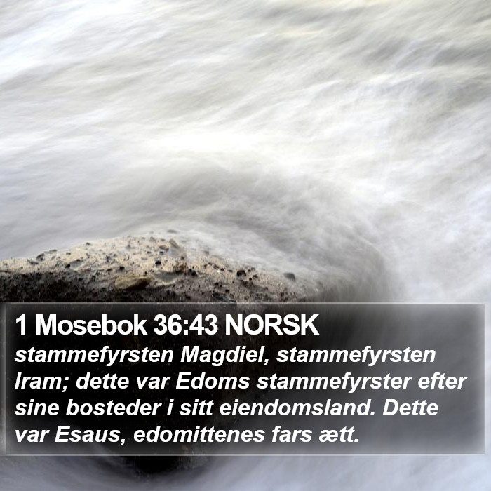 1 Mosebok 36:43 NORSK Bible Study