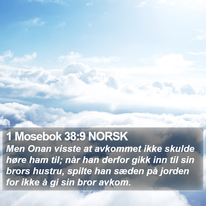 1 Mosebok 38:9 NORSK Bible Study