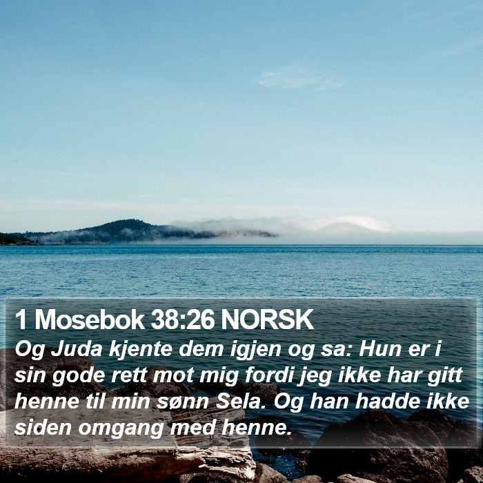 1 Mosebok 38:26 NORSK Bible Study