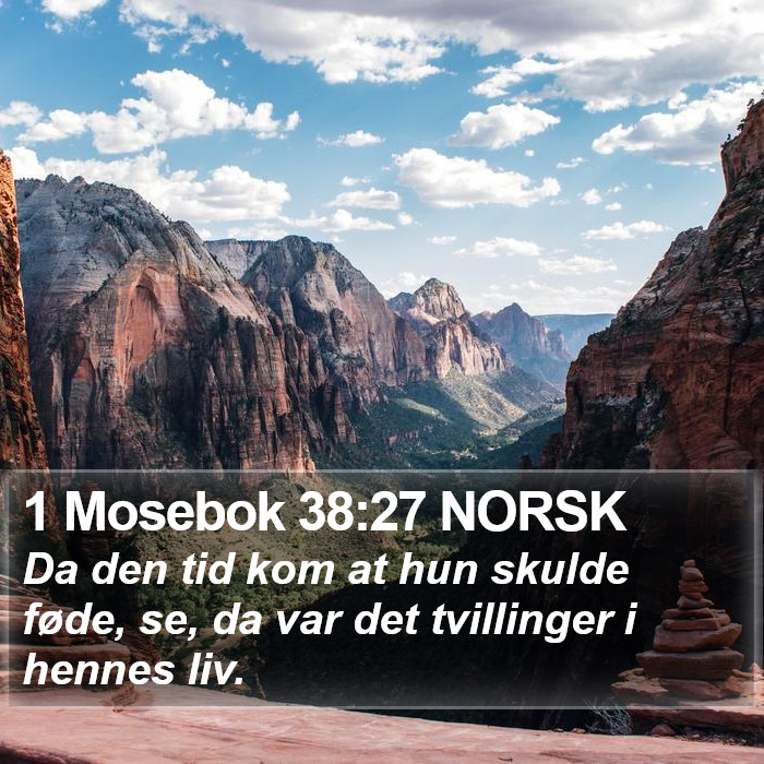 1 Mosebok 38:27 NORSK Bible Study