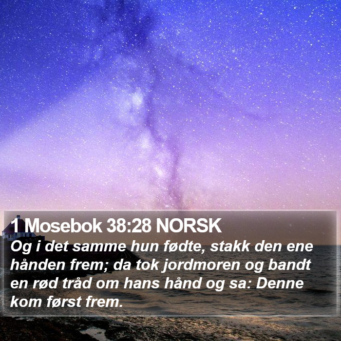 1 Mosebok 38:28 NORSK Bible Study