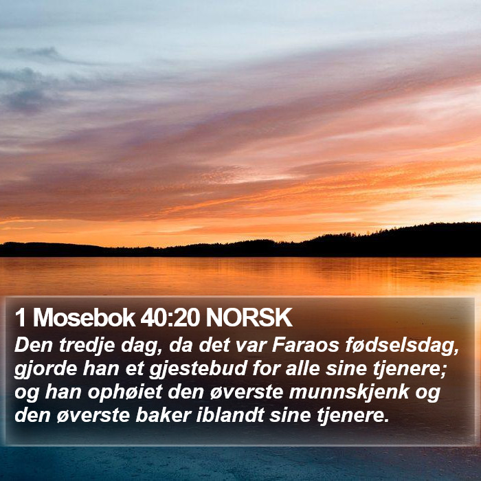 1 Mosebok 40:20 NORSK Bible Study