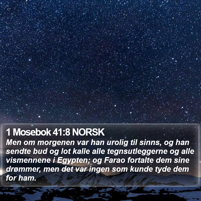 1 Mosebok 41:8 NORSK Bible Study