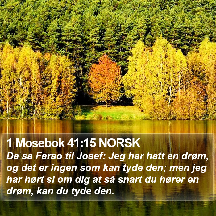 1 Mosebok 41:15 NORSK Bible Study