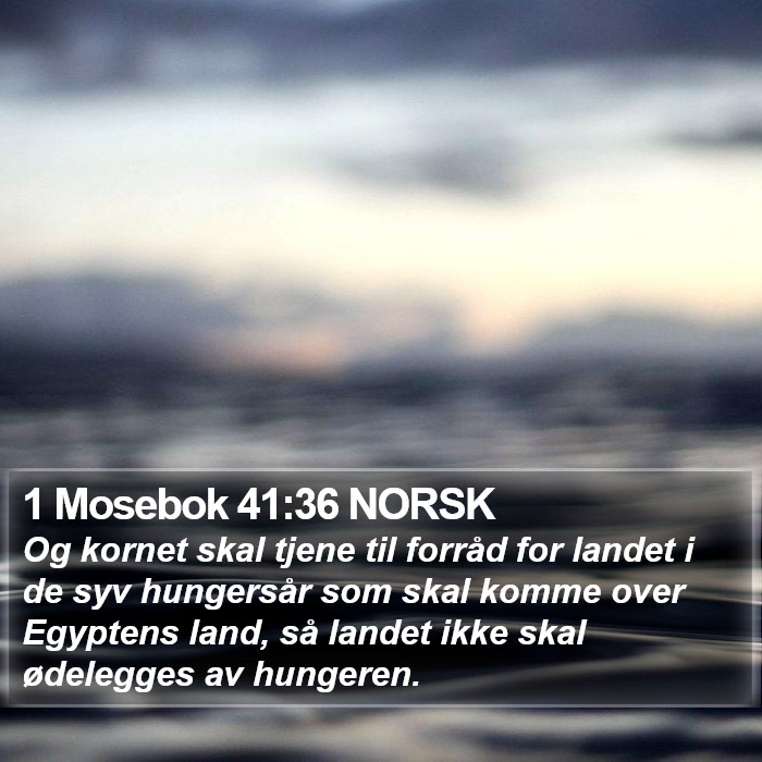 1 Mosebok 41:36 NORSK Bible Study