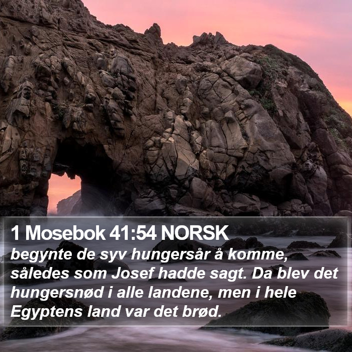 1 Mosebok 41:54 NORSK Bible Study