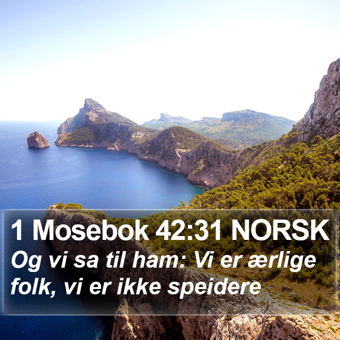 1 Mosebok 42:31 NORSK Bible Study