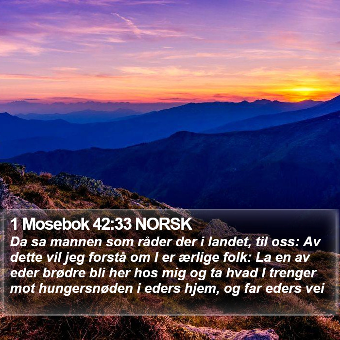 1 Mosebok 42:33 NORSK Bible Study