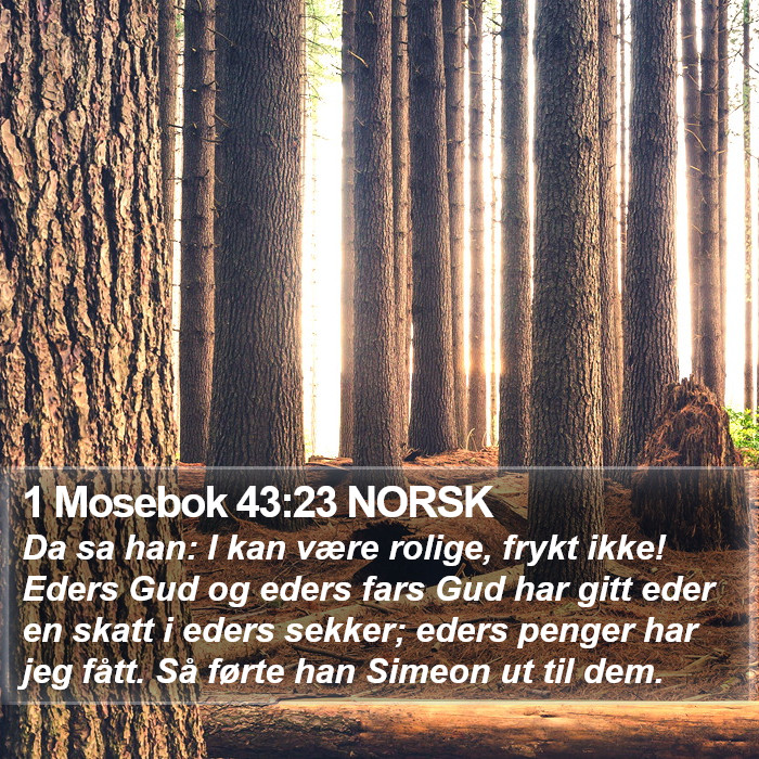 1 Mosebok 43:23 NORSK Bible Study