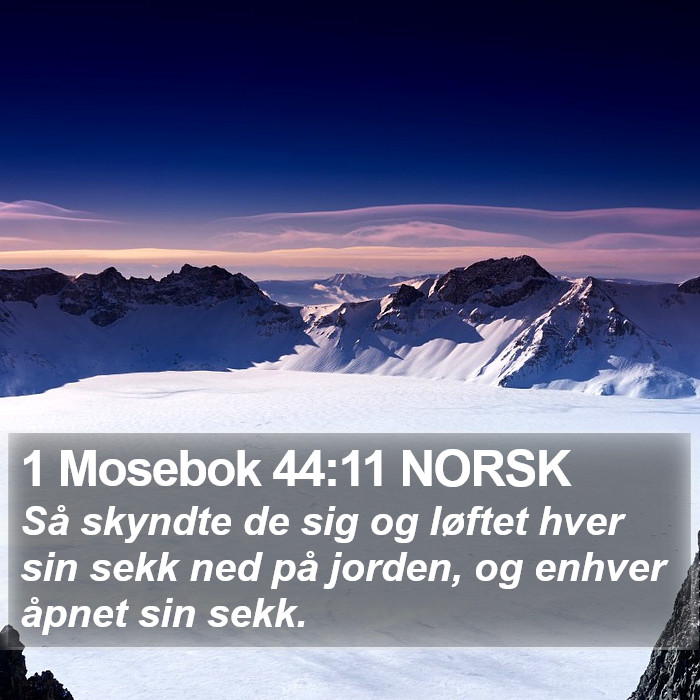 1 Mosebok 44:11 NORSK Bible Study