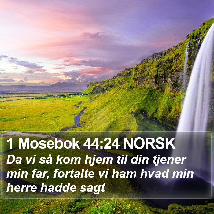 1 Mosebok 44:24 NORSK Bible Study