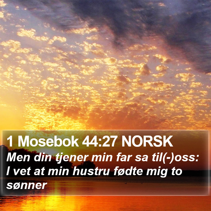 1 Mosebok 44:27 NORSK Bible Study