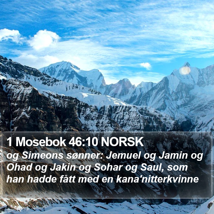 1 Mosebok 46:10 NORSK Bible Study