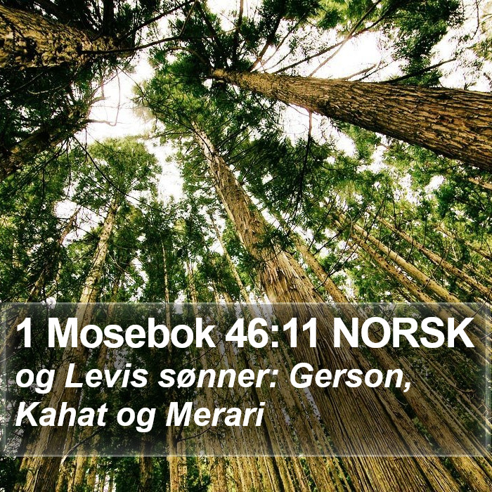 1 Mosebok 46:11 NORSK Bible Study