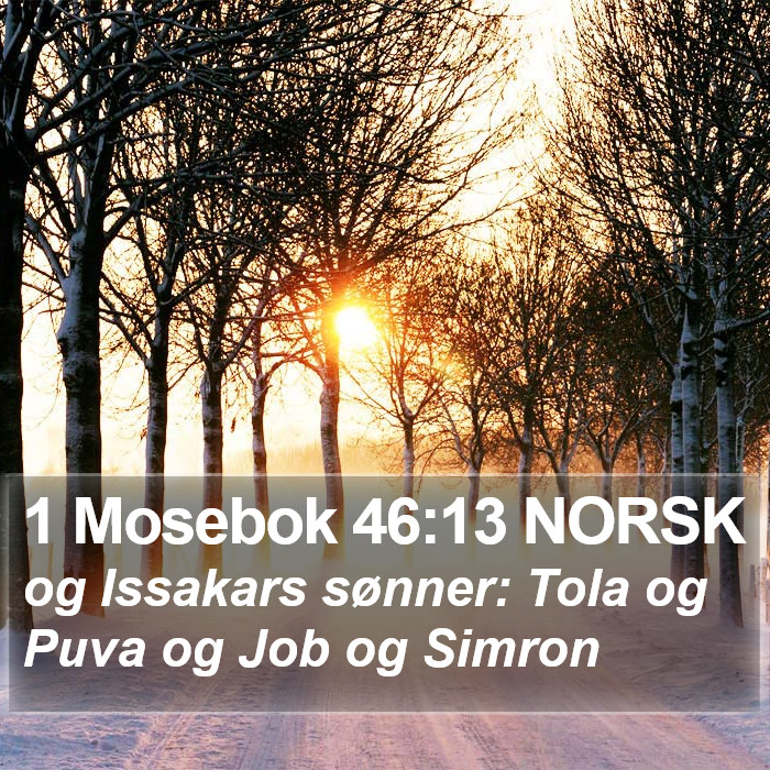 1 Mosebok 46:13 NORSK Bible Study