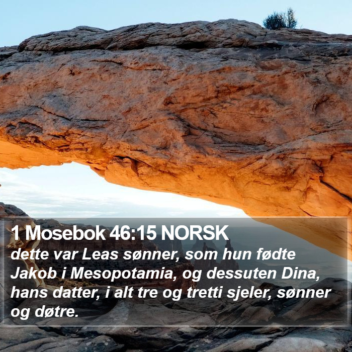 1 Mosebok 46:15 NORSK Bible Study