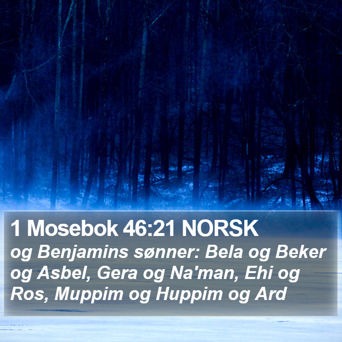 1 Mosebok 46:21 NORSK Bible Study