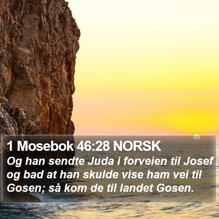 1 Mosebok 46:28 NORSK Bible Study