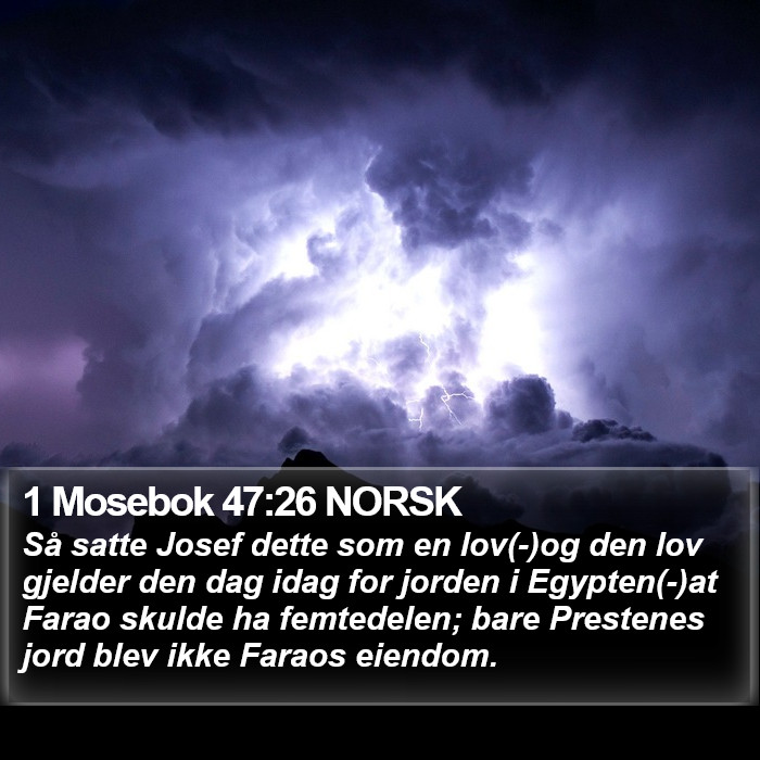 1 Mosebok 47:26 NORSK Bible Study