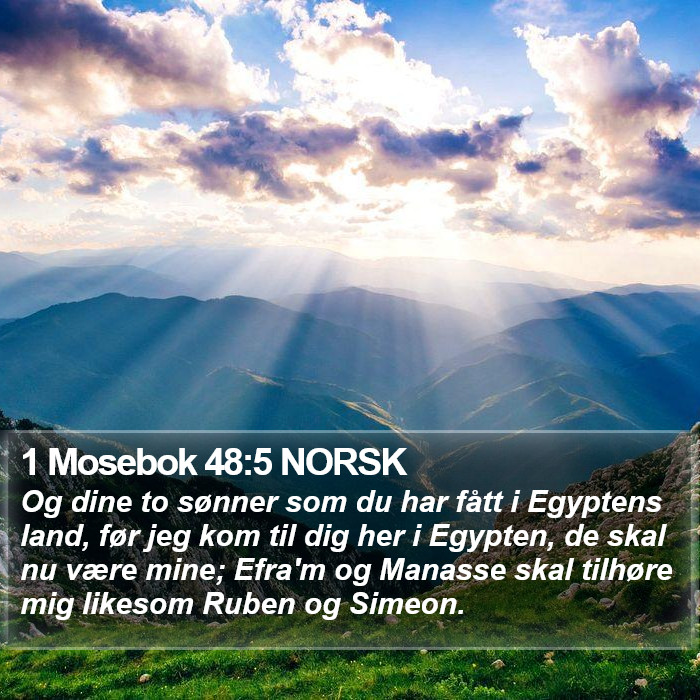 1 Mosebok 48:5 NORSK Bible Study