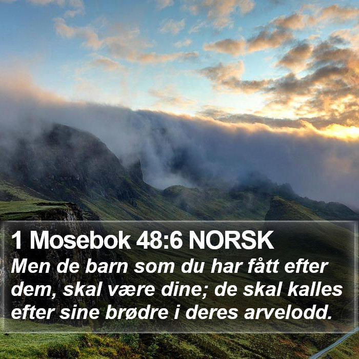 1 Mosebok 48:6 NORSK Bible Study