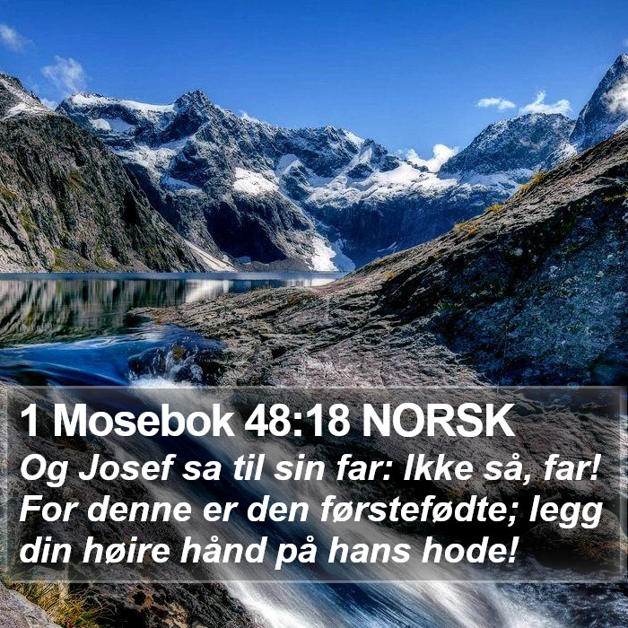 1 Mosebok 48:18 NORSK Bible Study