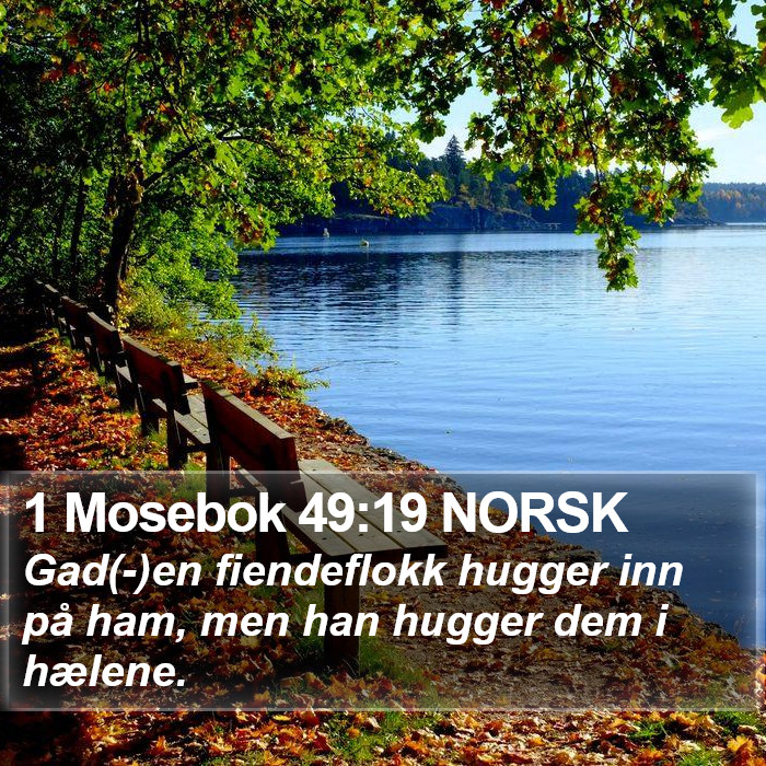 1 Mosebok 49:19 NORSK Bible Study