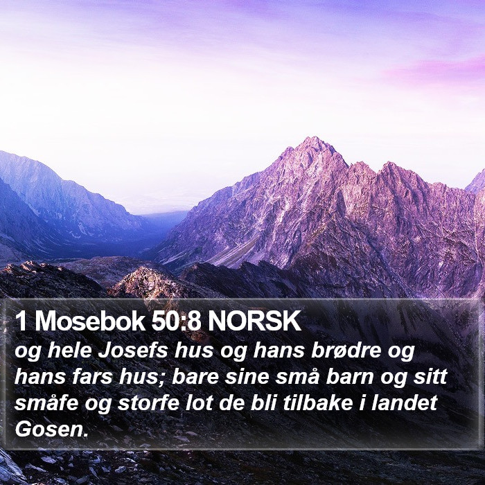 1 Mosebok 50:8 NORSK Bible Study