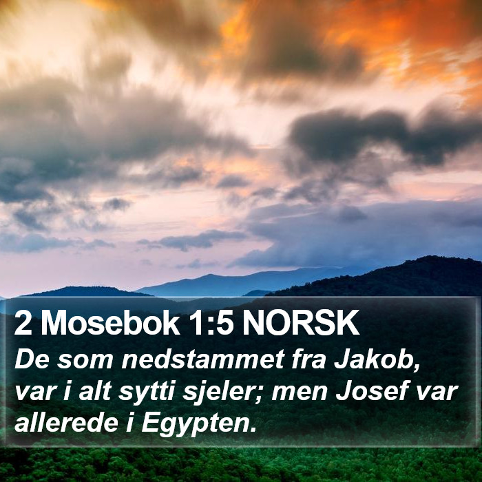 2 Mosebok 1:5 NORSK Bible Study