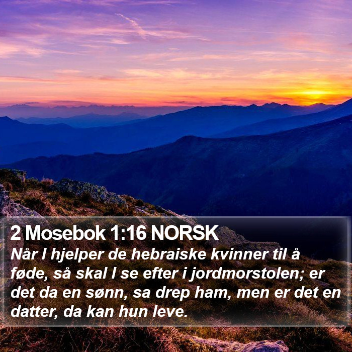 2 Mosebok 1:16 NORSK Bible Study