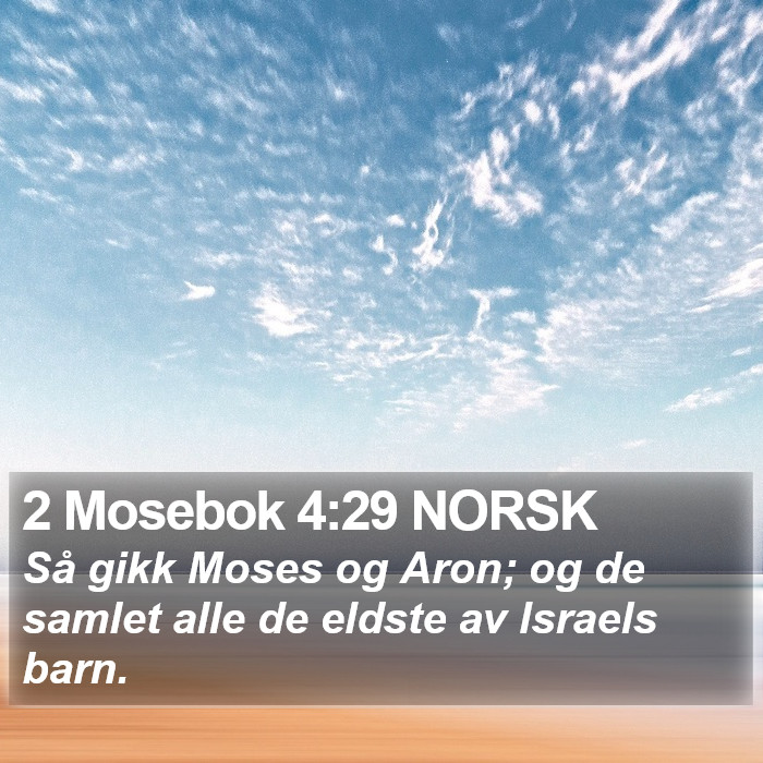 2 Mosebok 4:29 NORSK Bible Study