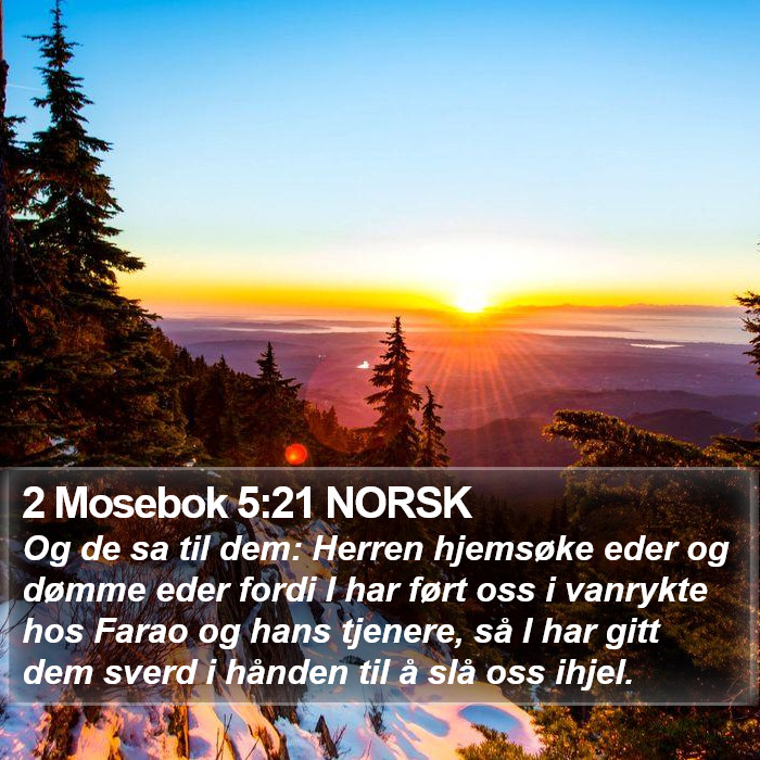 2 Mosebok 5:21 NORSK Bible Study