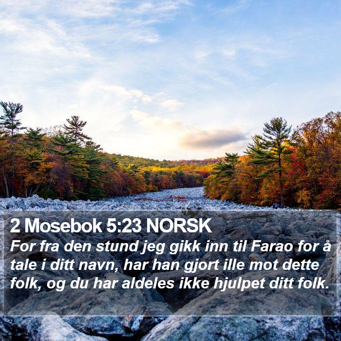 2 Mosebok 5:23 NORSK Bible Study