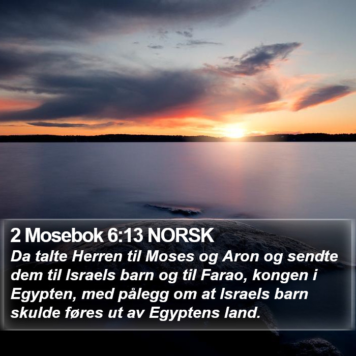 2 Mosebok 6:13 NORSK Bible Study