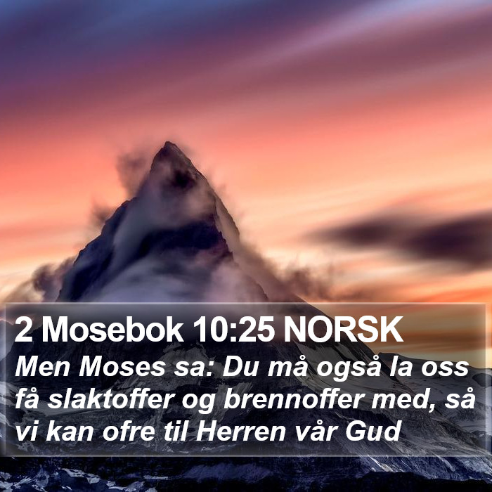 2 Mosebok 10:25 NORSK Bible Study
