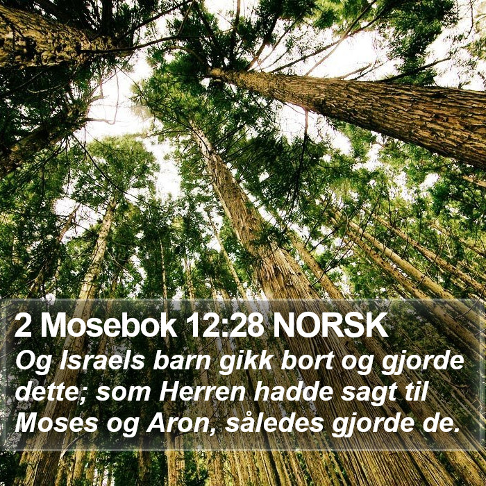 2 Mosebok 12:28 NORSK Bible Study
