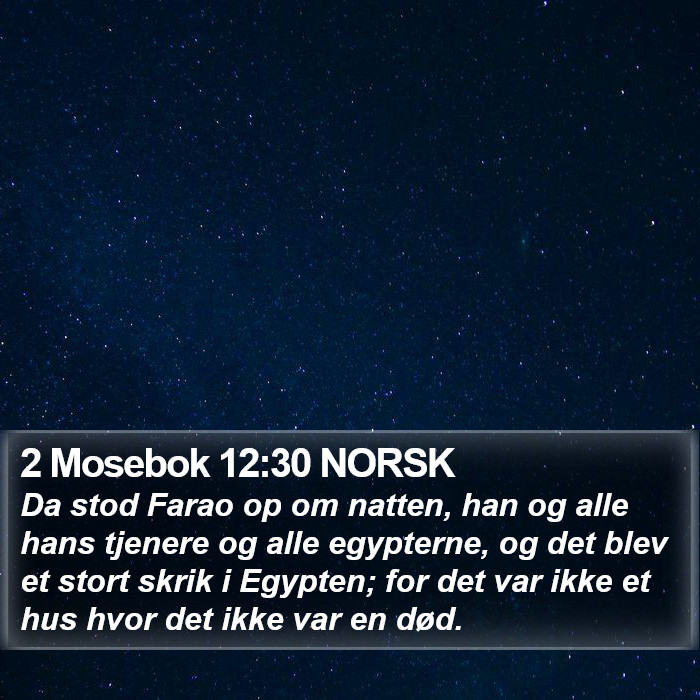 2 Mosebok 12:30 NORSK Bible Study