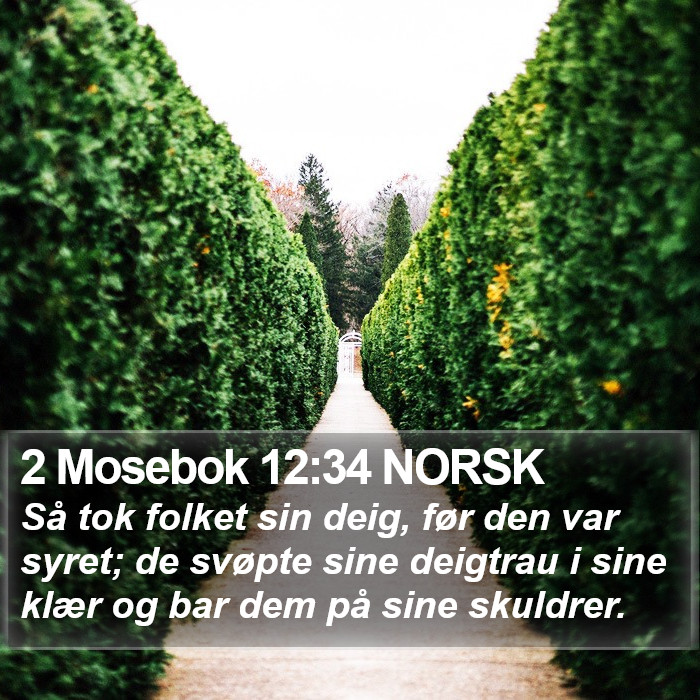 2 Mosebok 12:34 NORSK Bible Study