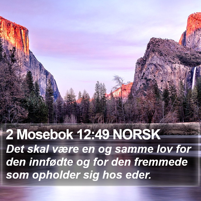 2 Mosebok 12:49 NORSK Bible Study