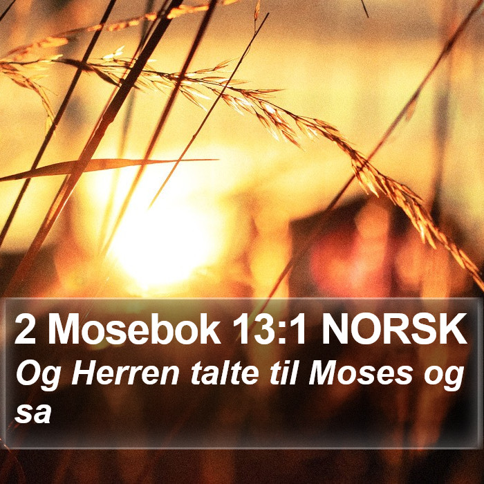 2 Mosebok 13:1 NORSK Bible Study