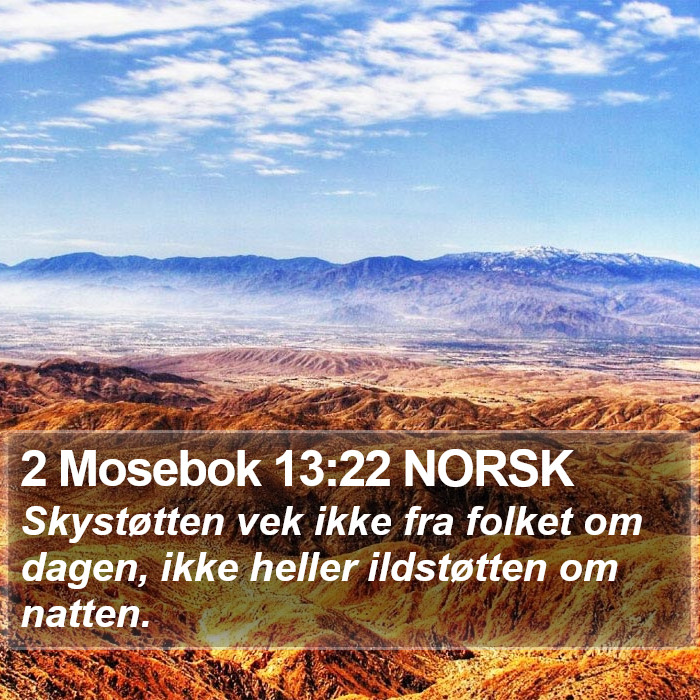 2 Mosebok 13:22 NORSK Bible Study