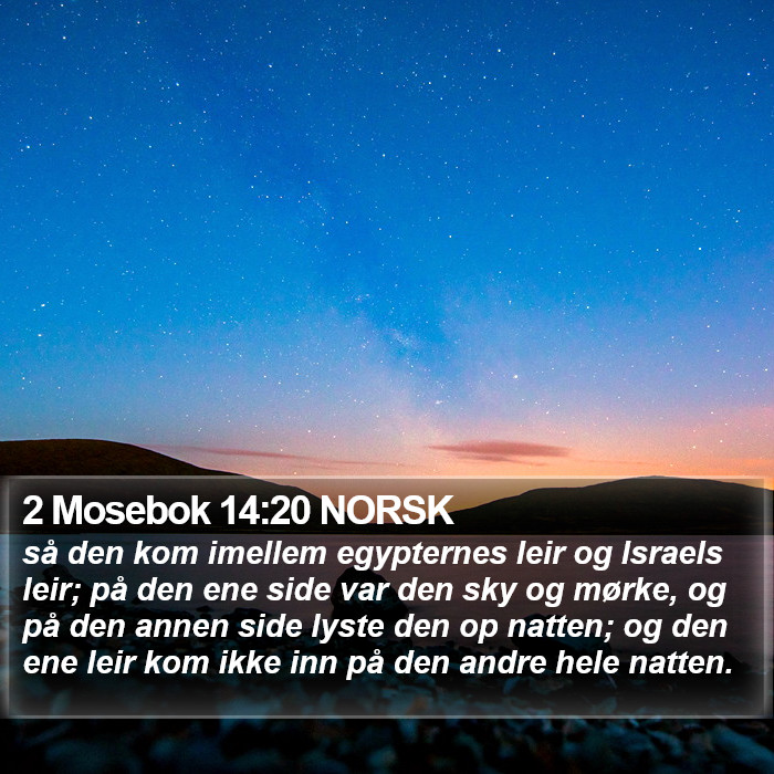 2 Mosebok 14:20 NORSK Bible Study