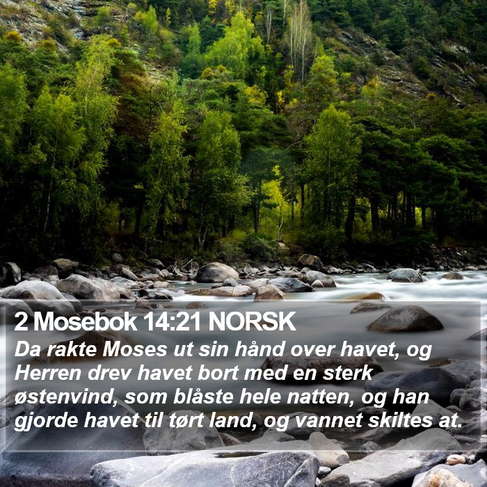 2 Mosebok 14:21 NORSK Bible Study