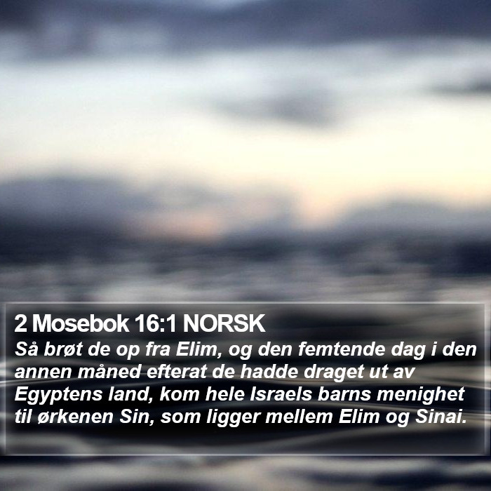 2 Mosebok 16:1 NORSK Bible Study