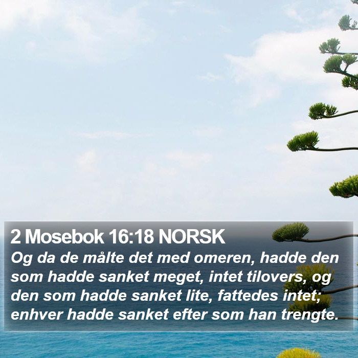 2 Mosebok 16:18 NORSK Bible Study