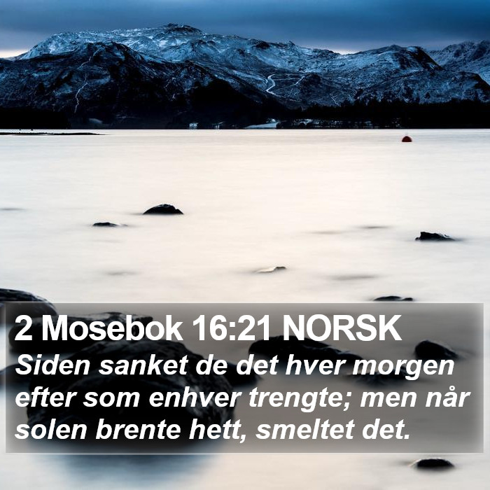 2 Mosebok 16:21 NORSK Bible Study