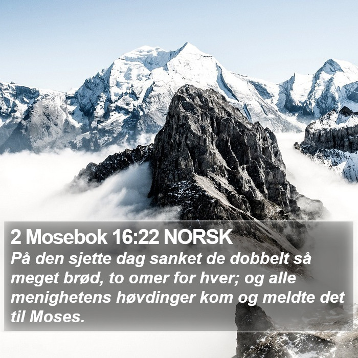 2 Mosebok 16:22 NORSK Bible Study