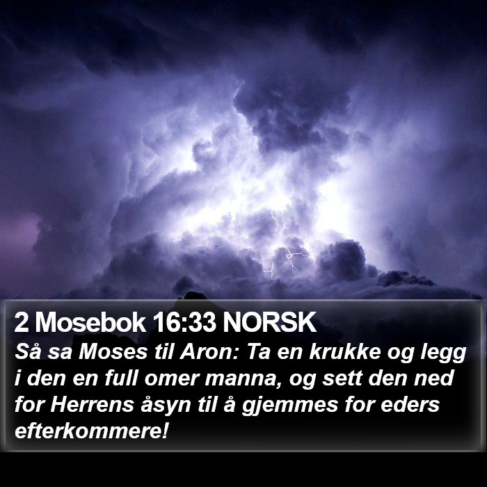 2 Mosebok 16:33 NORSK Bible Study