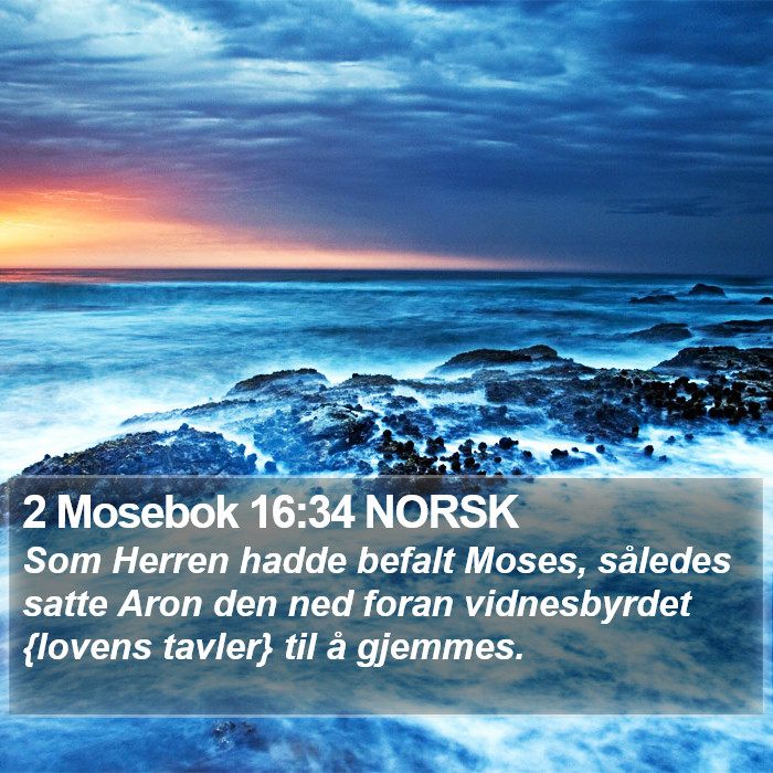 2 Mosebok 16:34 NORSK Bible Study